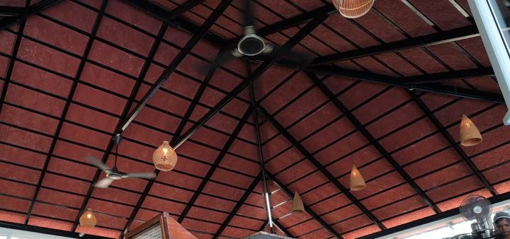 Pavilion ceiling and lamps